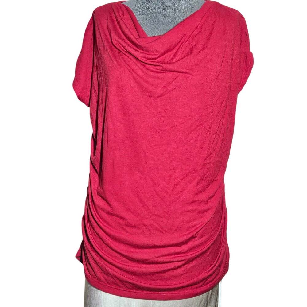 Red Rushed Side Tee Size Large - Picture 1 of 3